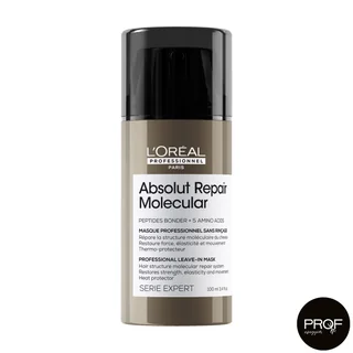 Незмивна багатофункціональна маска L'Oreal Professionnel Absolut Repair Molecular Professional Leave-In Mask для молекулярного відновлення структури пошкодженого волосся, 100 мл